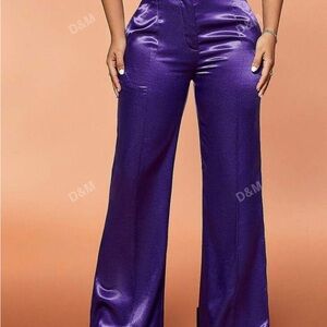 Purple Satin pant